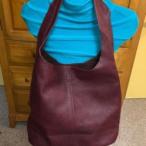 Faux leather bucket bag